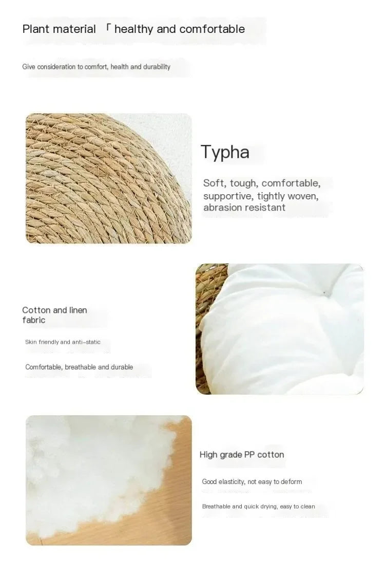 Pure Handwoven Rattan Cat Basket