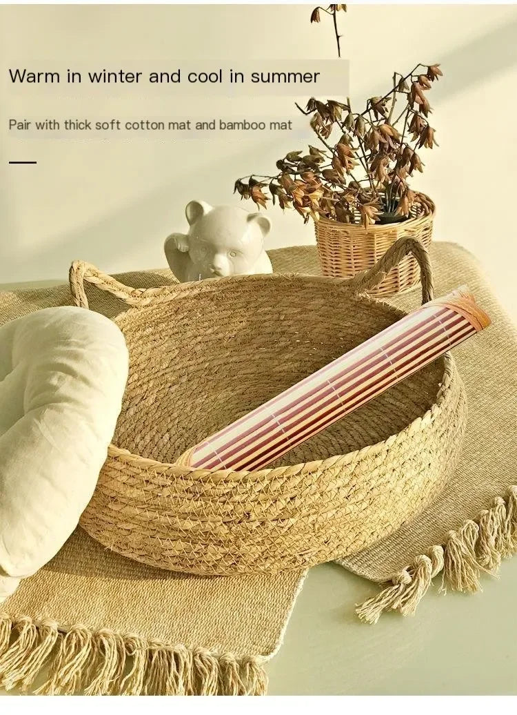 Pure Handwoven Rattan Cat Basket