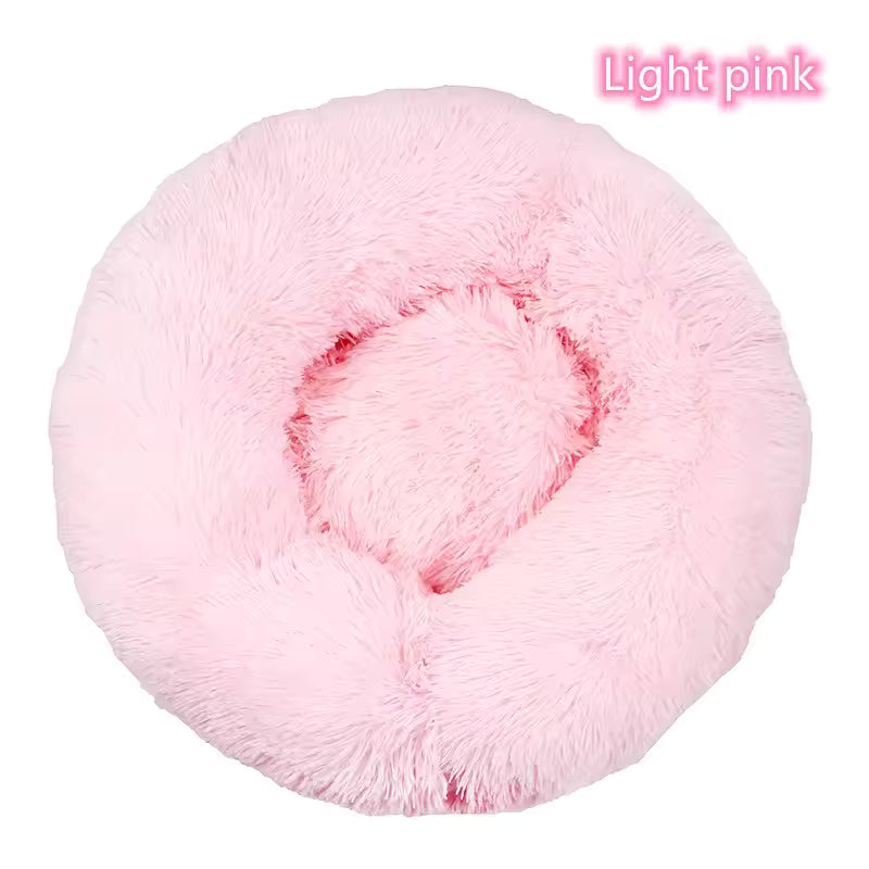 Plush Corduroy Pet Cozy Donut Bed