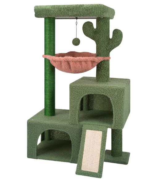 Cactus Cat Tree Tower with Twin Condo
