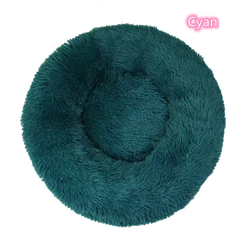 Plush Corduroy Pet Cozy Donut Bed
