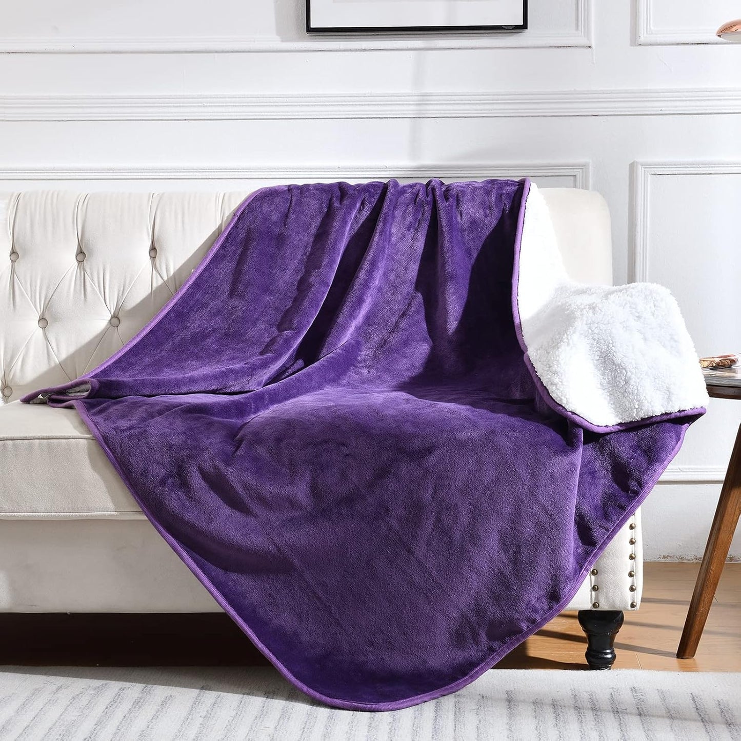 Sherpa Fleece Purple Pet Blanket