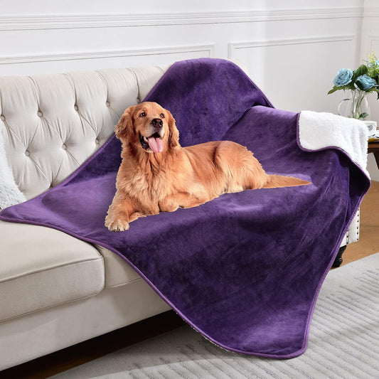 Sherpa Fleece Purple Pet Blanket