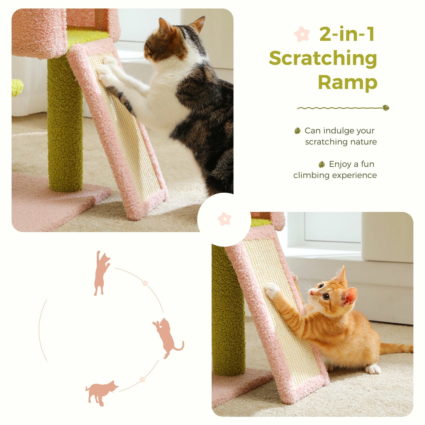 Sisal Covered Scratching Posts Cat Condo