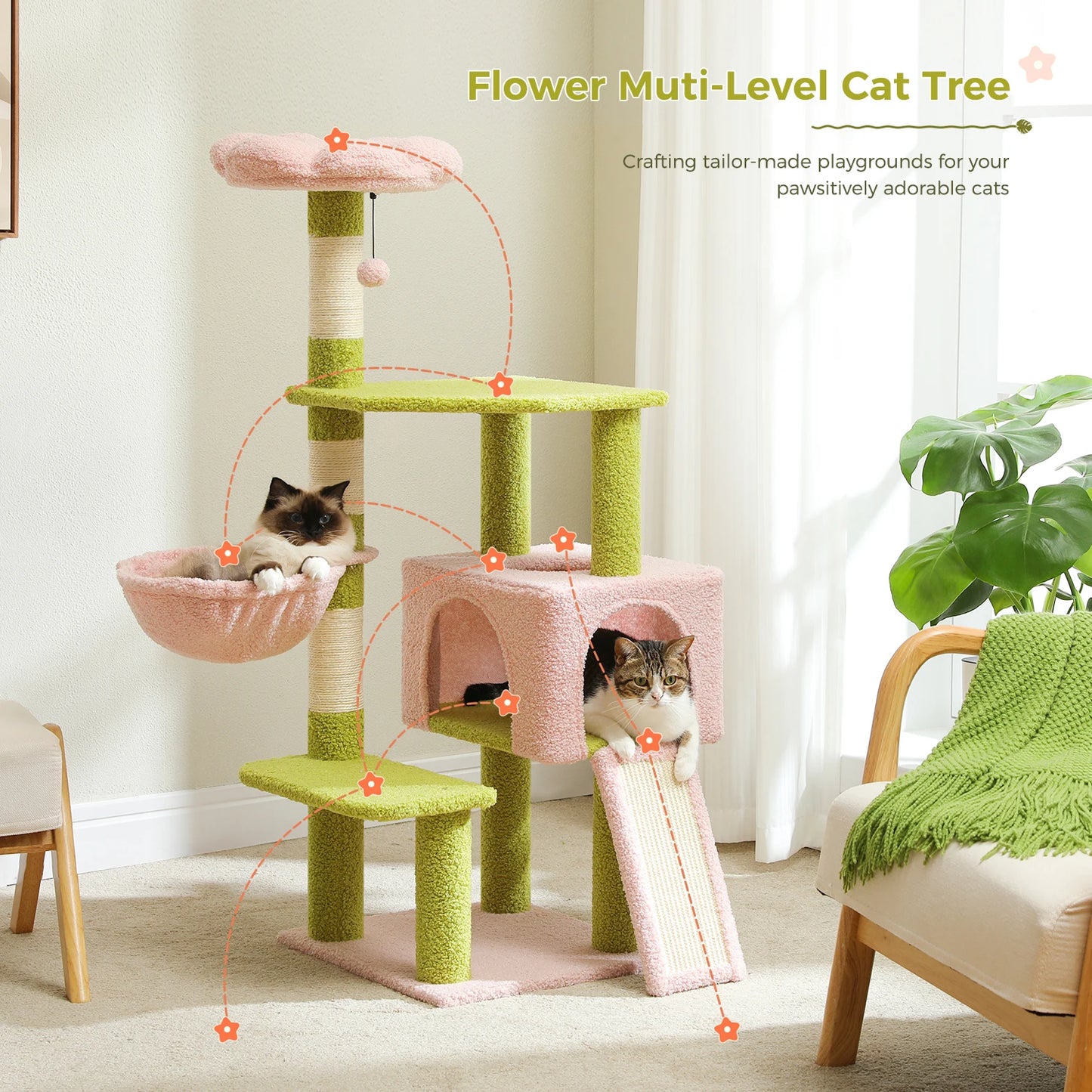 Sisal Covered Scratching Posts Cat Condo
