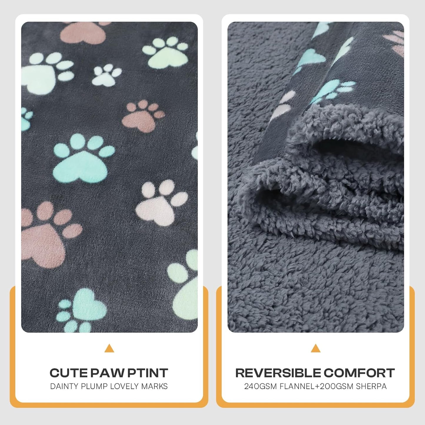 Soft Fluff Pet Reversible Blanket