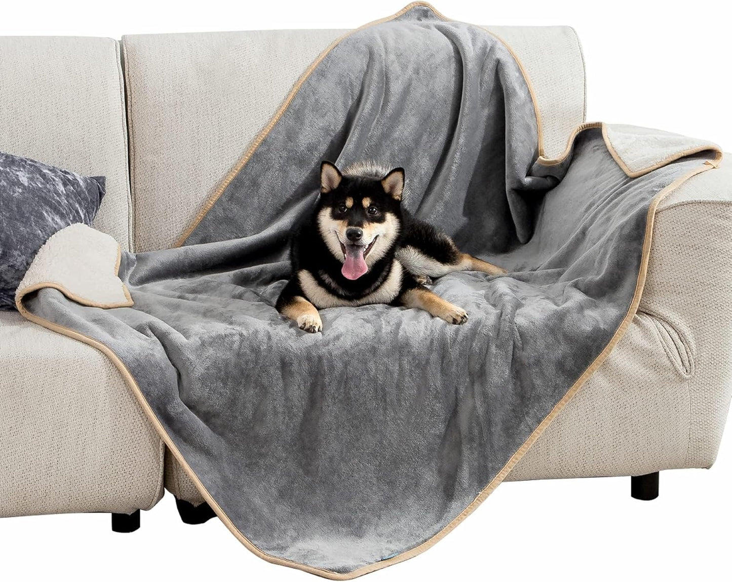 Waterproof Soft Plush Reversible Dog Blanket