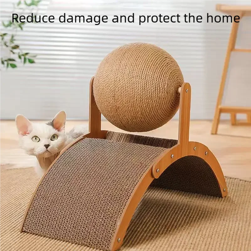 Wooden Cat Scratching Ball