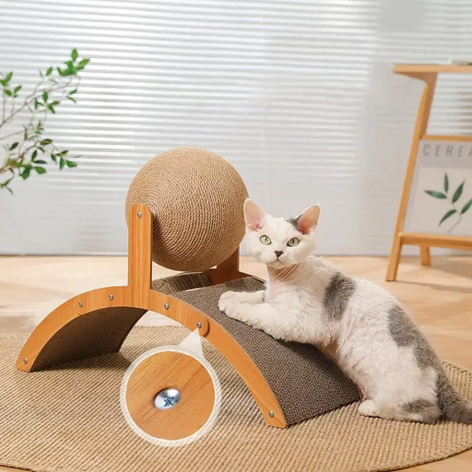 Wooden Cat Scratching Ball