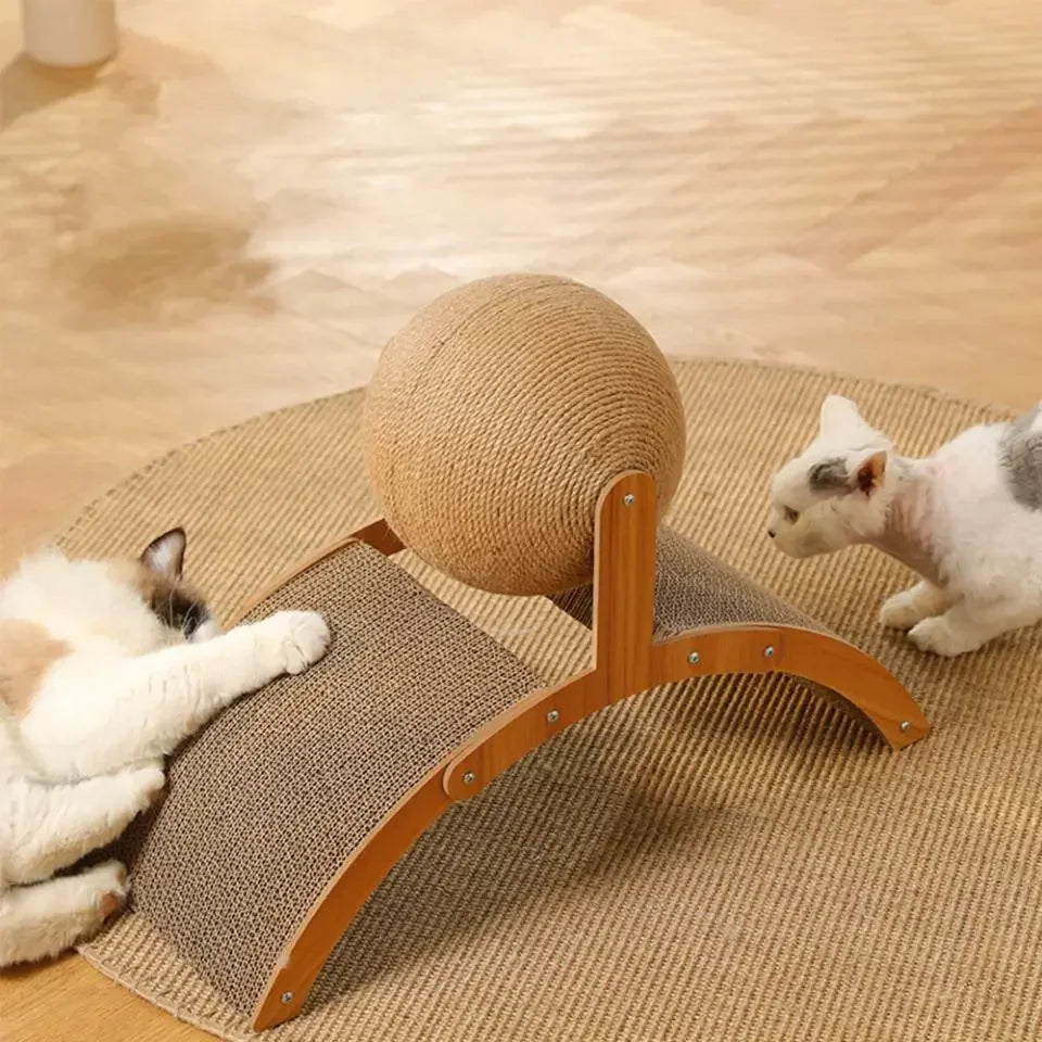 Wooden Cat Scratching Ball